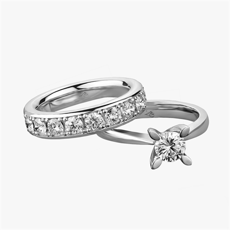 white-gold-wedding-band-and-solitair-ring-with-gia-14930-13472
